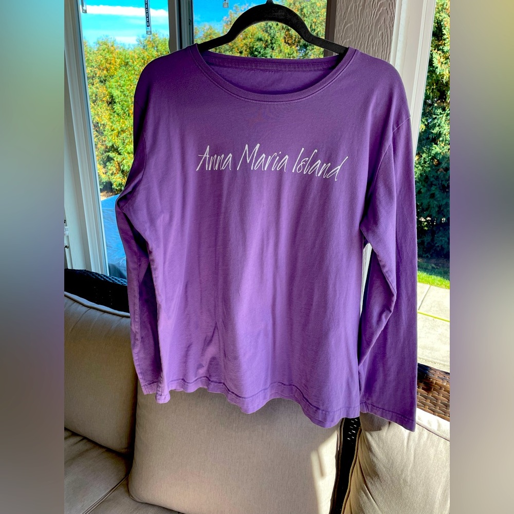 Anna Maria Island L/S T-shirt. Purple XL (women’s)